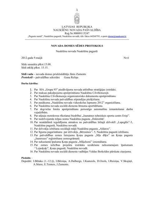 lejupielÄdet sÄdes protokolu (PDF) - NaukÅ¡Änu novads