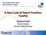 A New Look at Patent Families: FamPat - Questel - Orbit