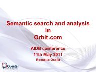 Semantic search and analysis in Orbit.com - Questel