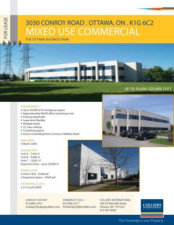 3030 Conroy Road Flyer.pdf - Colliers International