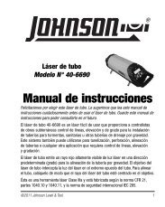 Manual de instrucciones - Johnson Level