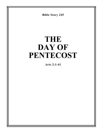 THE DAY OF PENTECOST - Calvary Curriculum