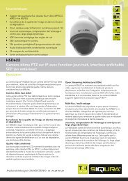 HSD622 CamÃ©ra dÃ´me PTZ sur IP avec fonction jour ... - Connectinfo