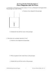 Free particle model worksheet 1a force diagrams answer key