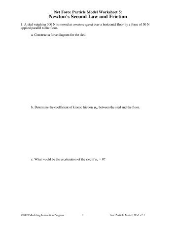 Worksheet 5 - Modeling Physics