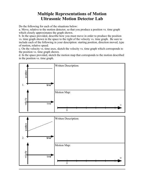 Ultrasonic Motion Detector Lab - Modeling Physics