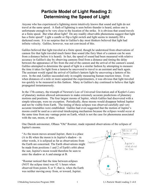 Particle Model Of Light Reading 2 Determining The Sd Particle Model Of Light Reading 2