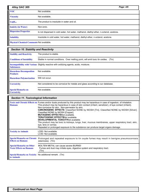 Material Safety Data Sheet - BLT Circuit Services