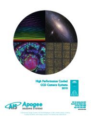 High Performance Cooled CCD Camera Systems - Photon Lines