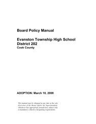 Board Policy Manual Evanston Township High School District 202