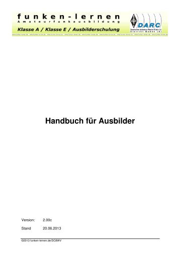 Ausbilderhandbuch 2.0 - Funken-Lernen