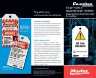 Etiquettes pour environnements extrêmes - Master Lock Safety