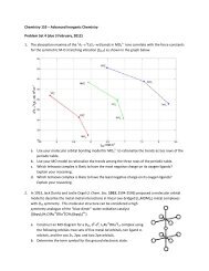 Chemistry 153 â Advanced Inorganic Chemistry Problem Set 4 (due ...