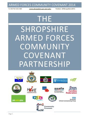 THE SHROPSHIRE ARMED FORCES COMMUNITY COVENANT PARTNERSHIP