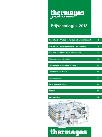 Prijscatalogus 2013 - Thermagas