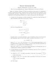 Discrete Optimization 2010 Hand-in Assignments (due Oct. 25, 2010)