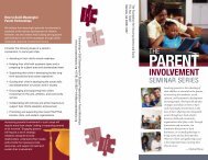 Download Parent Involvement Brochure - Ensuring Access and Equity