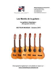 Les Mardis de la guitare :