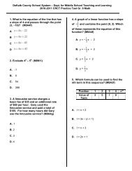 2010-2011 Math CRCT Practice Test Gr. 8 Math - Ensuring Access ...