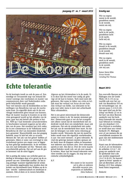 aflevering 7, maart 2013 - De Roerom