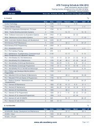 ATS Training Schedule US 2012 1-4