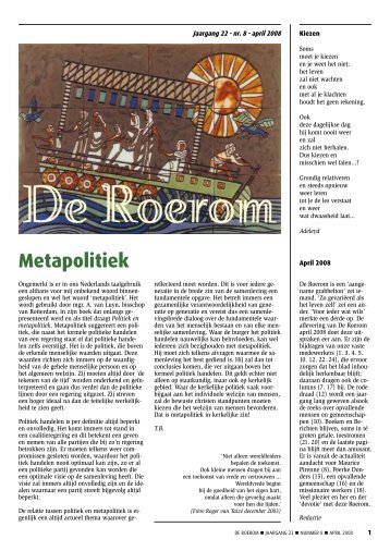 nummer 8, april 2008 - De Roerom