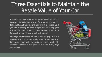 Resale Value of Your Car