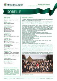 Sorelle Week 10 Term One - Mercedes College