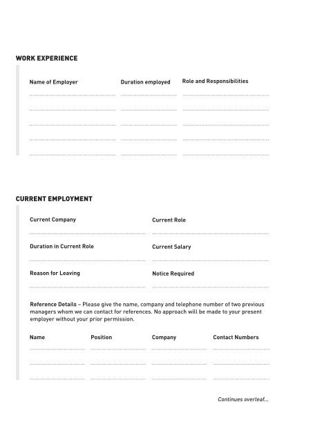 APPLICATION FORM - Abbey Theatre