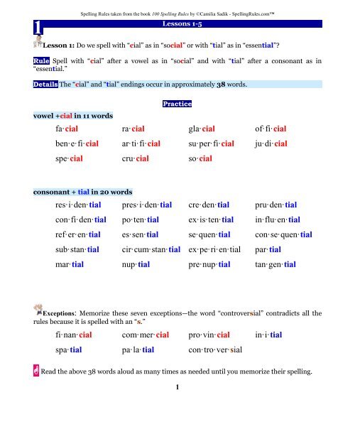 Free Spelling Rules Spellingrules Com
