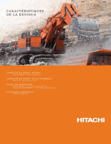 CARACTÃRISTIQUES DE LA EX5500-6 - Hitachi