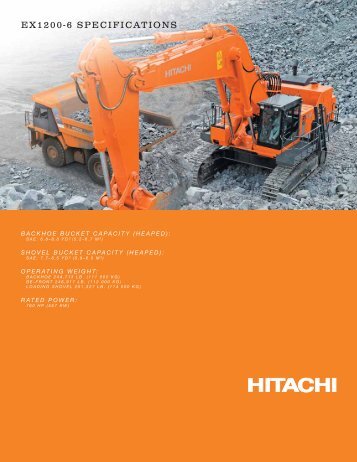 EX1200-6 SPECIFICATIONS - Hitachi