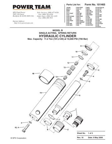 C10T MDL-B Cylinder SA SR (101465) - SPX