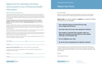 Agreement for Laboratory Services and Consent to Use of ... - Litholink