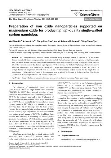 Preparation of iron oxide nanoparticles supported ... - ScienceDirect