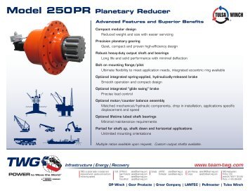 Model 250PR Planetary Reducer - TWG