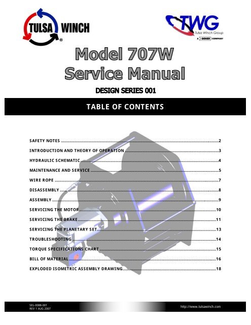Tulsa Winch Parts Diagram