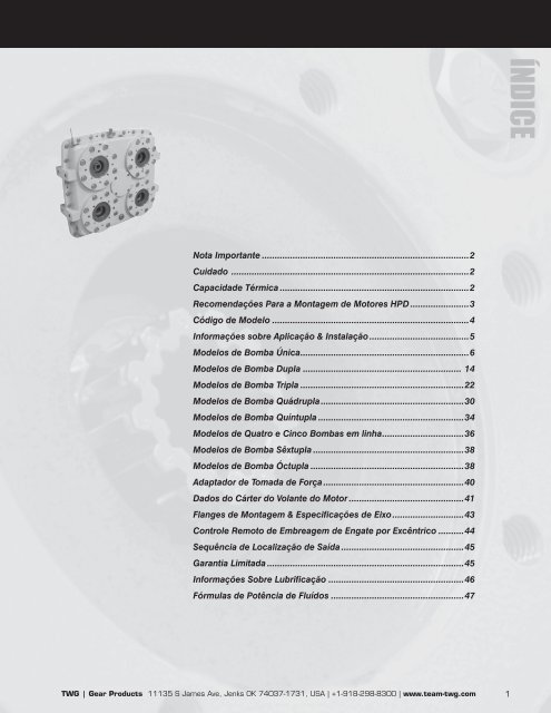 ACIONAMENTOS DAS BOMBAS HIDRÃULICAS - TWG