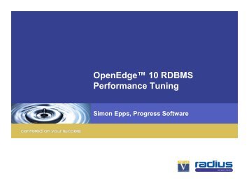 Progress - RDBMS Tuning - Radius
