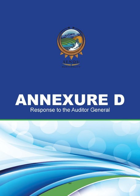 annual report - part 2 chapter 4 annexure d - Senqumunicipality.co.za