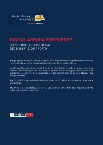 The going local activity of the Digital Agenda for Europe (DAE) is an ...