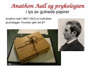 Anathon Aall og psykologien