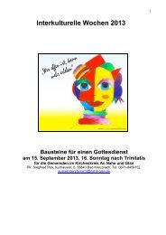 Gottesdienst Bausteine IK 2013 - Pfarramt fÃ¼r AuslÃ¤nderarbeit