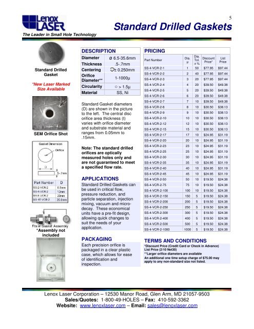 Flow Catalog 2007 - Lenox Laser