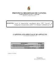 PROVINCIA REGIONALE DI CATANIA CAPITOLATO SPECIALE DI ...