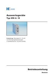 Auswertegeräte Typ 656 A / B Achtung - Hauber-Elektronik GmbH