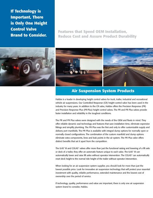 Suspension Products for Aftermarket Brochure - Haldex