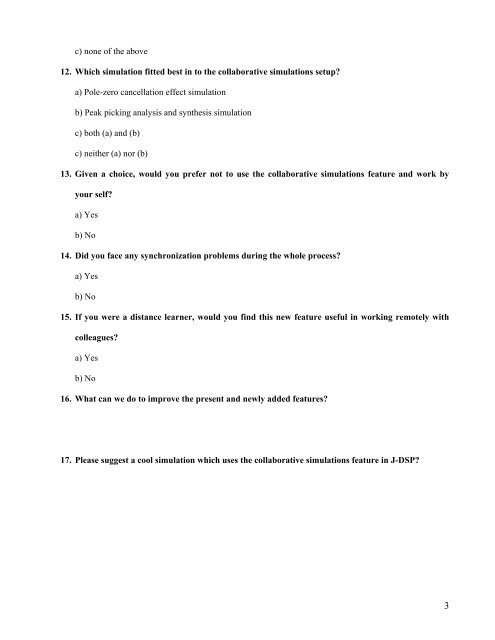 General Assessment Questionnaire - jdsp