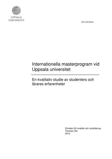 Internationella masterprogram vid Uppsala universitet
