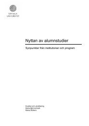 Nyttan av alumnstudier - Uppsala universitet